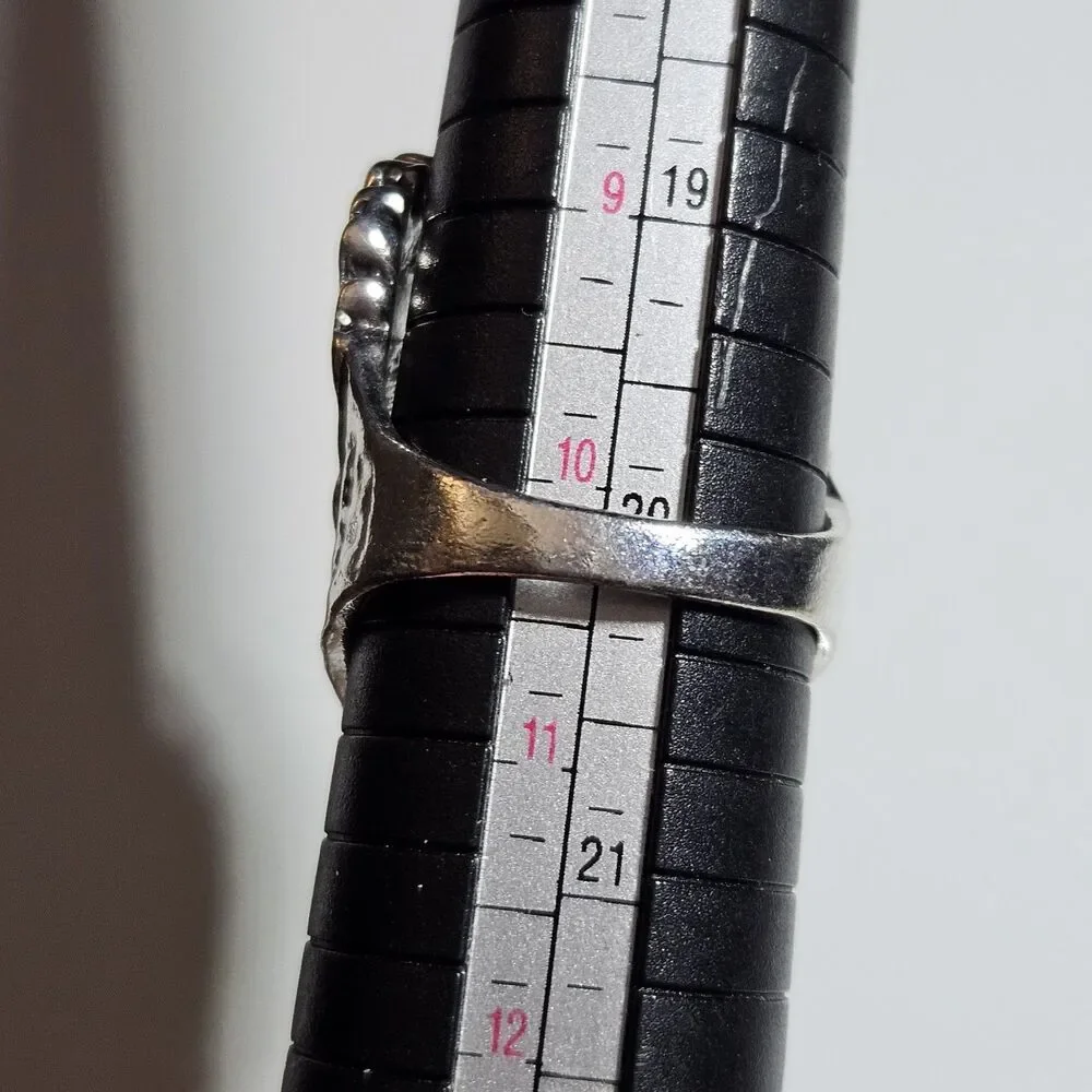 Hunting Eagle Ring Silver Tone Flying Eagle Punk Ring Size 10.25